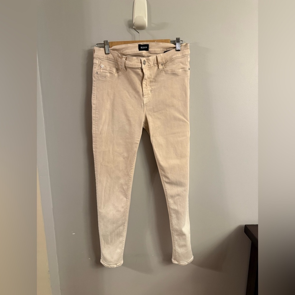Hudson Jeans Women's Skinny Jeans in Cream.